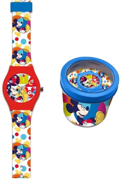 Armbanduhr mit Geschenkbox - Mickey Mouse, Weiß